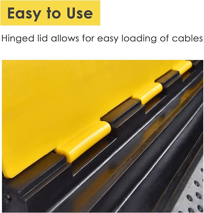Yescom Cable Ramp Protector 2 Channel Garden Hose Protecitive 22000 Lbs Load - Image 7