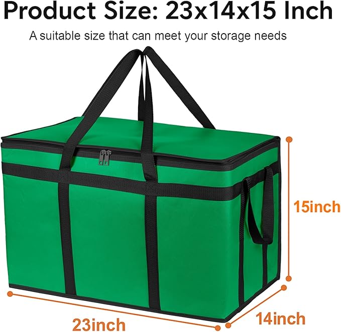 Bodaon 2-Pack Insulated Food Delivery Bag, XXXL Grocery Shopping/Catering/Bags - Image 3