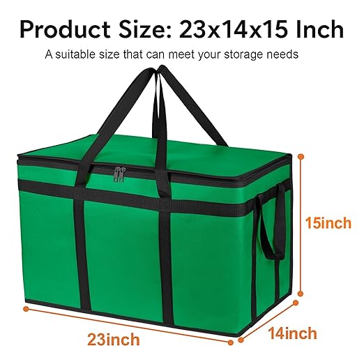 Bodaon 3-Pack Insulated Food Delivery Bag, XXXL Pizza Cooler Bags, Rideshare - Image 3