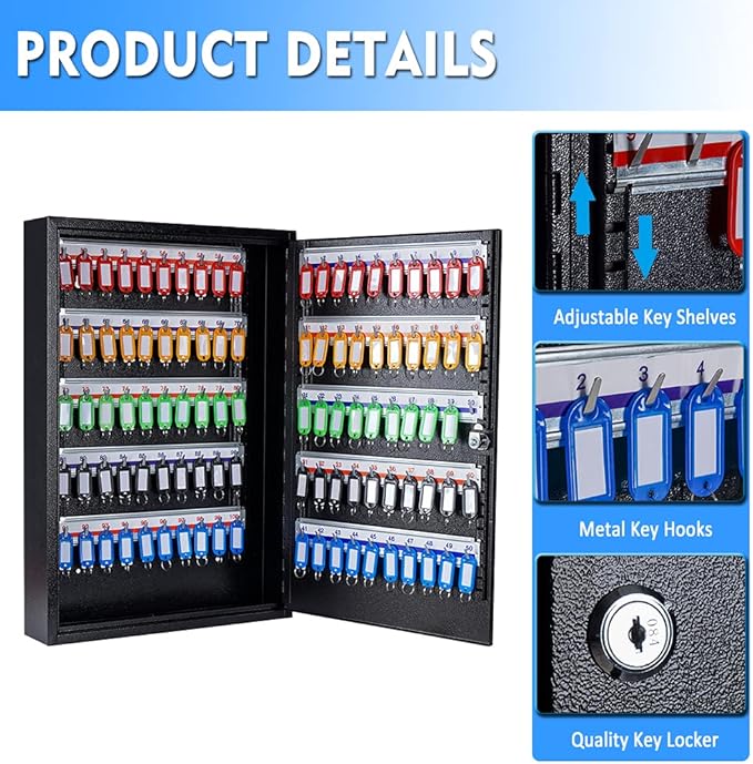 UMEKEN Metal Valet Key Cabinet - Image 4