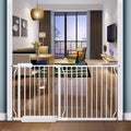Extra Wide Baby Gate Tension Indoor Safety Gates White Metal Large Pressure by COSENDBABYGATE