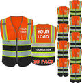 BeautyWill Custom Logo Safety Vest Class 2 High Visibility Reflective Vest by BeautyWill