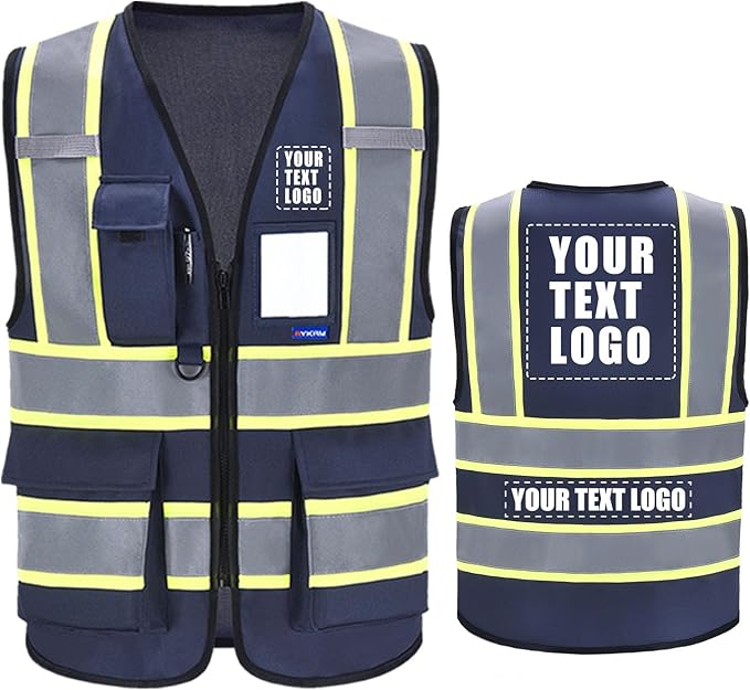 AYKRM Custom Logo Personalised Printed High Visibility Reflective 2 two tone by AYKRM