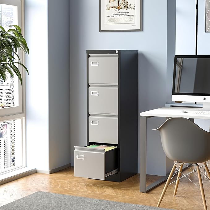 4 Drawer File Cabinet, Filing Cabinets - Image 2