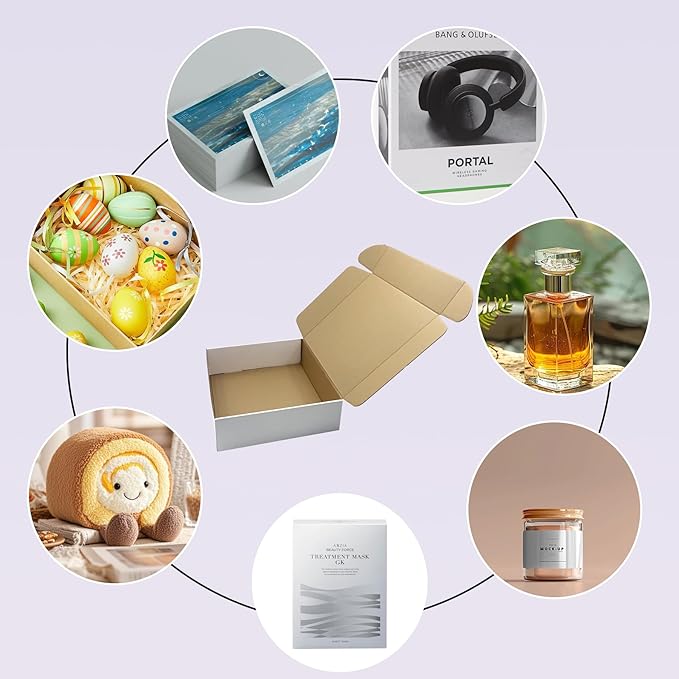 11x10x3 Inches White Shipping Boxes Set of 25，Cardboard Boxes Recyclable - Image 4
