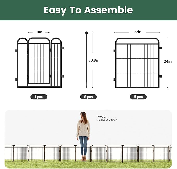 24 in Decorative Garden Fence Outdoor - Image 4