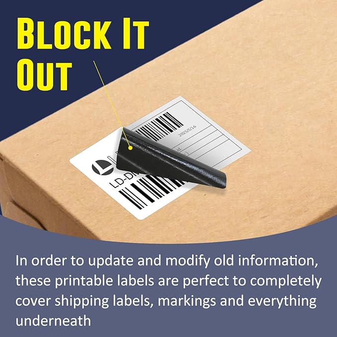 L LIKED 3" x 2" Direct Thermal Labels, Permanent Adhesive Barcode Shipping - Image 3