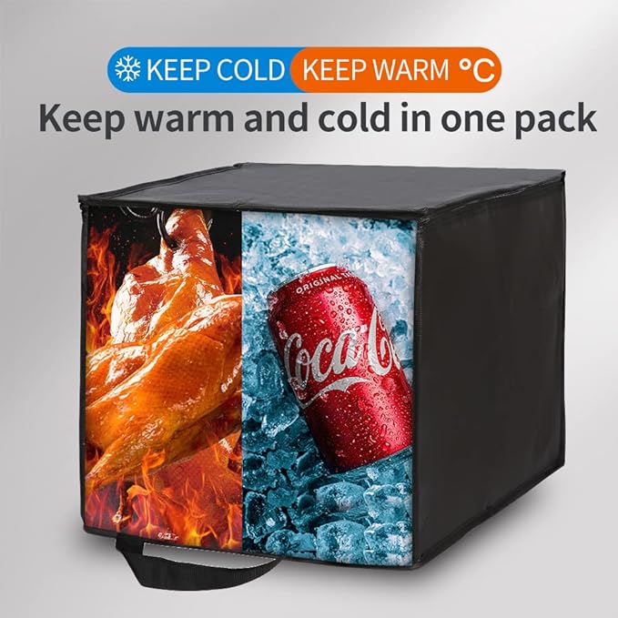 Bodaon Insulated Pizza Delivery Bag, Commercial Delivery Bag, Food Warmers - Image 3