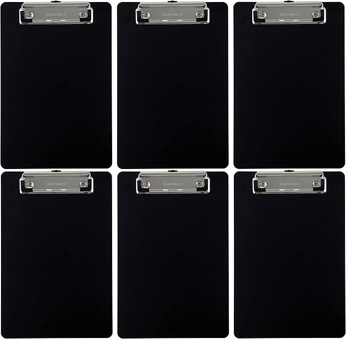 Trade Quest Memo Clipboard 6'' x 9'' Low Profile Clip Plastic by Trade+Quest+Global+Corp