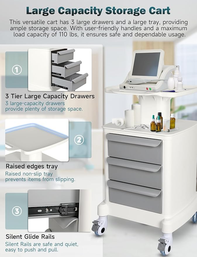 Mobile Trolley Cart for Portable Ultrasound Imaging Scanner Vehicle Trolley - Image 5