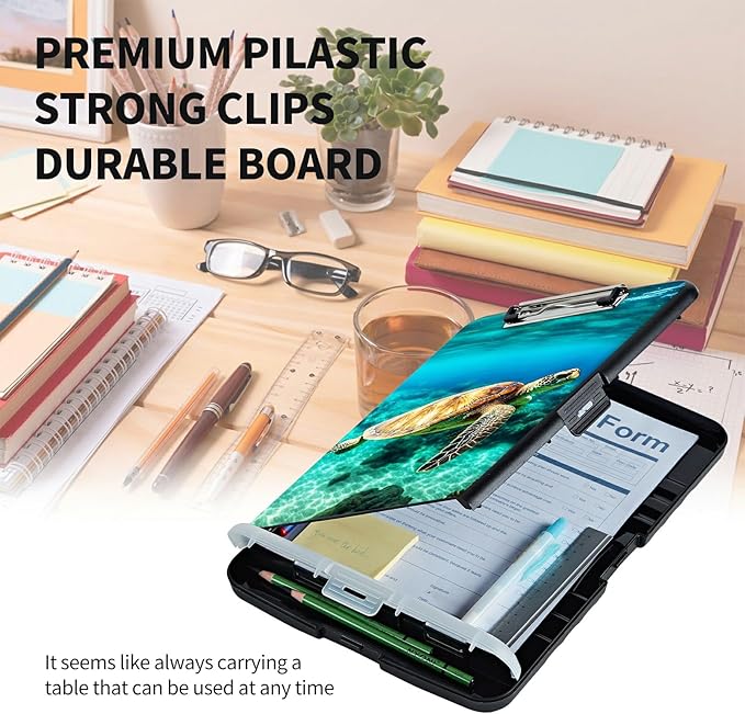 Clipboard with Storage High Capacity Plastic Nursing Clipboards with Pen Holder - Image 6