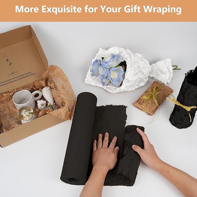 Honeycomb Packing Paper, Recyclable Moving Supplies Bubble Packing Wrap - Image 6