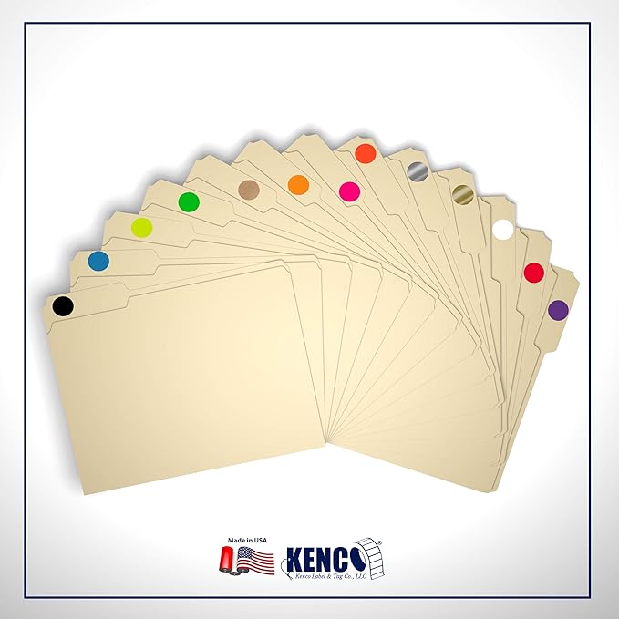 Kenco Color Coding Circle Dot Sticker Labels on a roll - Image 3