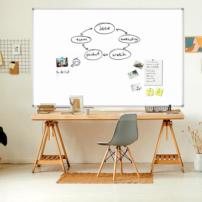JILoffice Large Magnetic White Board, Dry Erase Board 72 x 48 Inch - Image 7