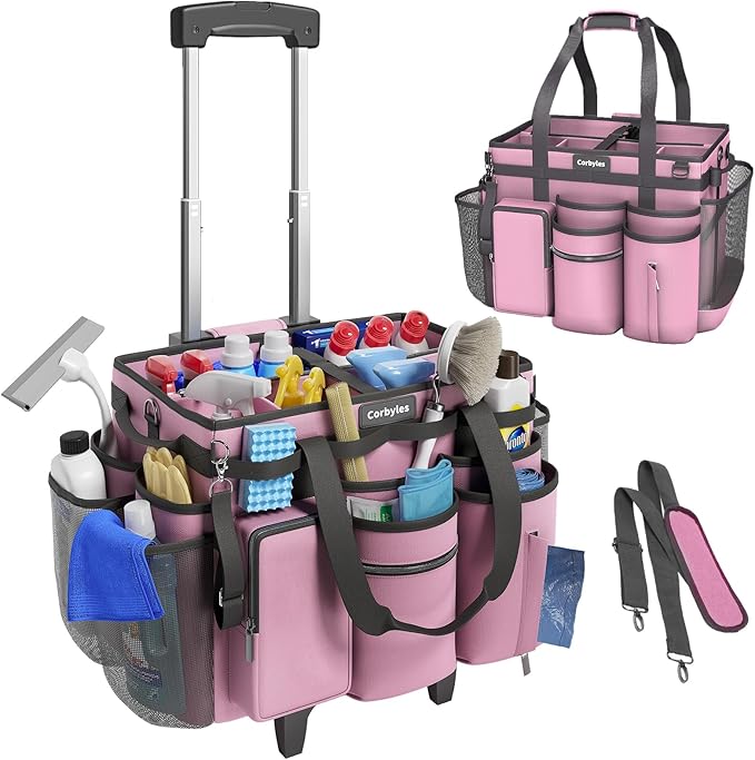 Rolling Cleaning Caddy Bag by Corbyles