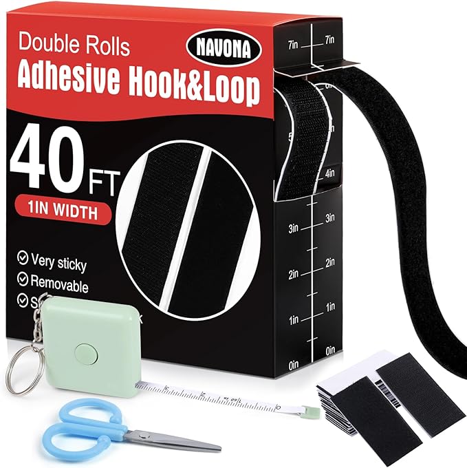 Navona 40Ft x 1Inch Hook and Loop Strips by Unknown