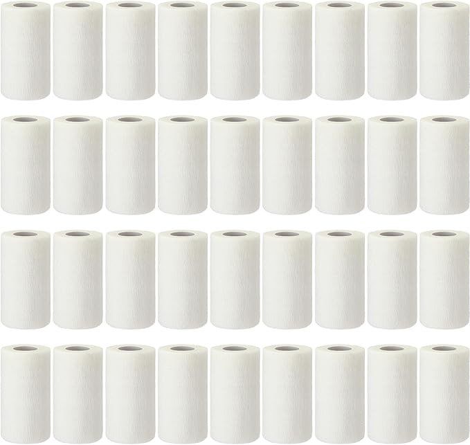 Treela 36 Pcs Self Adherent Bandage 4" X 5 Yard Wrap Breathable Cohesive by Treela