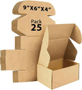 9x6x4 inches Shipping Boxes Set of 25, Small Corrugated Cardboard Box, by Unknown
