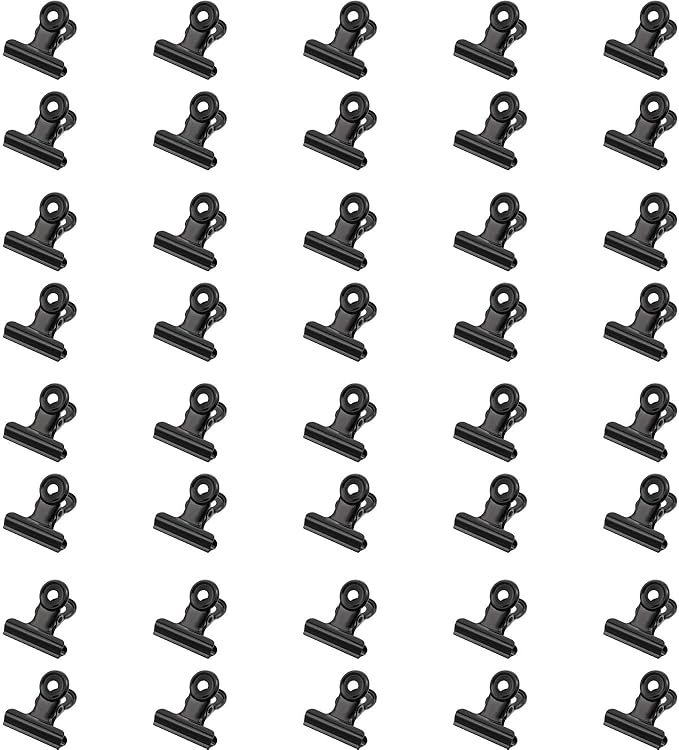 40 Pack Metal Clips 0.87 Inch Small Bull Binder Paper Clips by Unknown