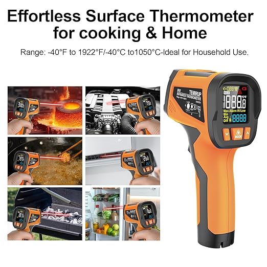 -40℉ to 1922℉ TEMIRUP Infrared Thermometer Temperature Gun - Image 7