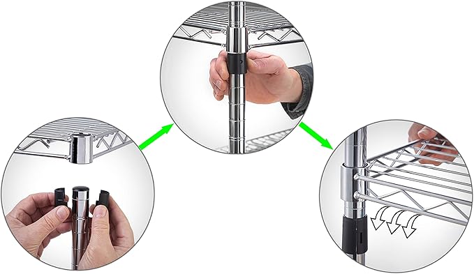 21" Deep x 36" Wide x 86" Height Wire Shelving Kit | 6-Tier | NSF Commercial - Image 4