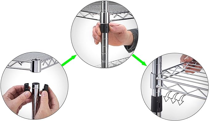 14" Deep x 36" Wide x 74" Height Wire Shelving Kit | 6-Tier | NSF Commercial - Image 4