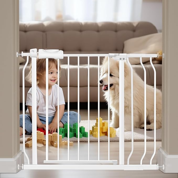 Extra Wide Baby Gate Extra Tall Dog Gate by HOOOEN