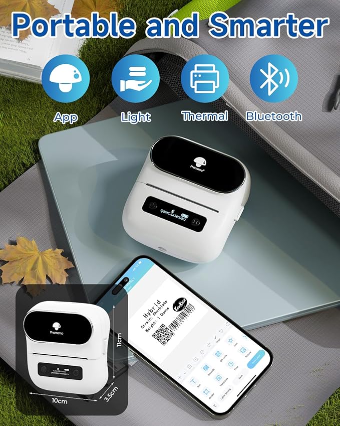 Phomemo M220 Label Maker, New Flagship 3.14 Inch Bluetooth Portable Thermal - Image 5