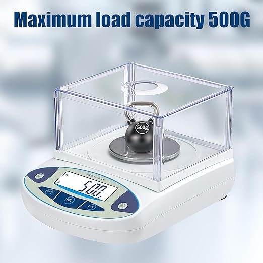 Lab Analytical Balance 500g x 0.001g Precision Digital Scale 0.001 Gram - Image 6