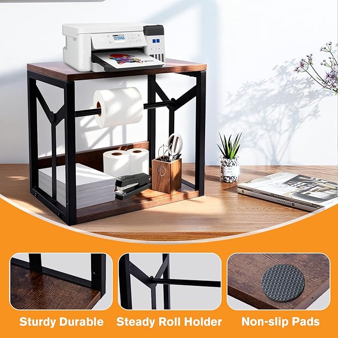 Label Holder for Rolls and Fan-Fold Labels, Thermal Printer Sticker Roll Holder - Image 4