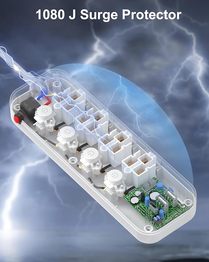 Appliance Extension Cord with Individual Switches on Off - 5 FT - Image 7