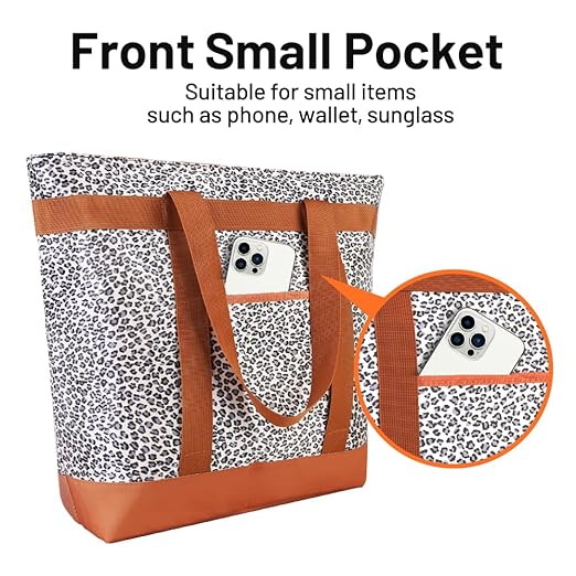 Insulated Reusable Tote Bag for Grocery Shopping for Women/Men, Pizza/Food - Image 7