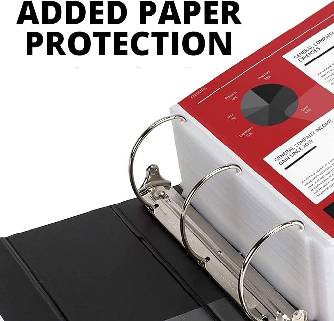 4 Inch 3 Ring Binder, D-Ring Heavy Duty, 800 Sheet Capacity, Customizable View - Image 5