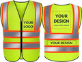 BeautyWill Custom Safety Vest Logo Class 2 High Visibility Reflevtive Vest by BeautyWill