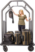 Coastal Luggage Cart Fully Assembled – All-Weather Resistant Stainless Steel by WholesaleHotelProducts