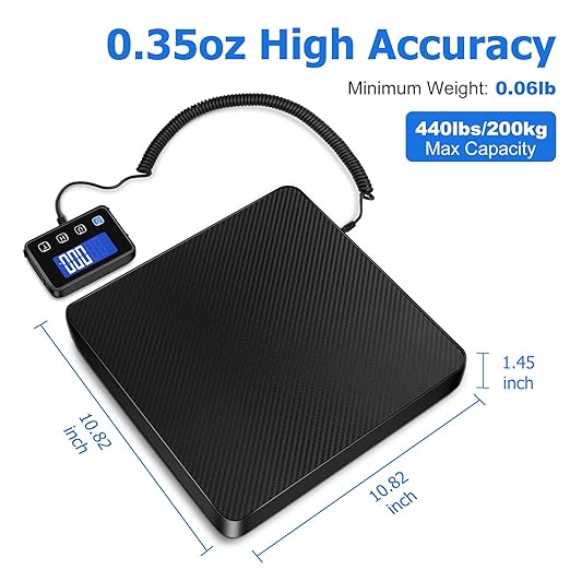 Shipping Scale, 440 lbs/0.35oz High Accurate Digital Postal Scale - Image 2