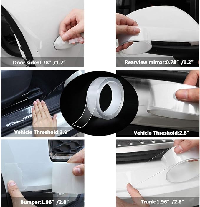 MYFAMIREA Car Door Transparent Seal Strip Door Edge Cover Guard Strips Entry - Image 8