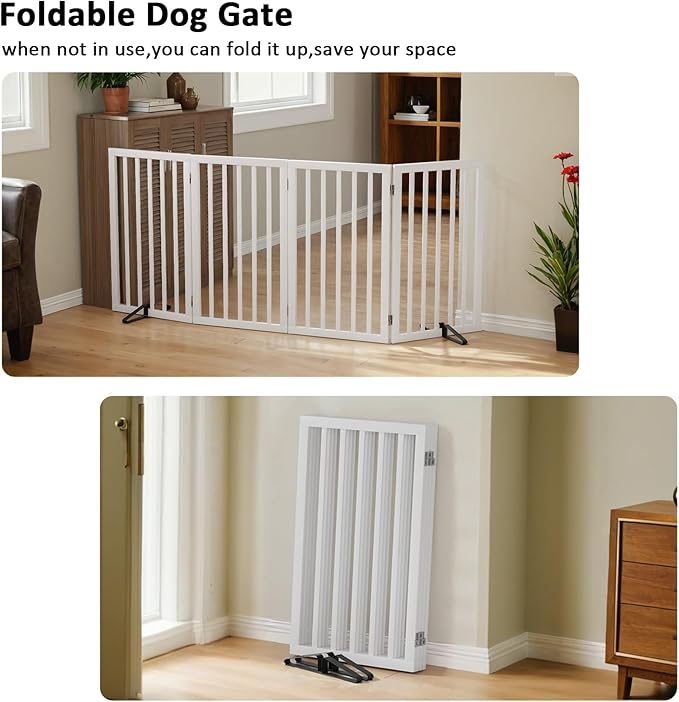 Dog Gate 32" Tall Freestanding Dog Gate - Image 3