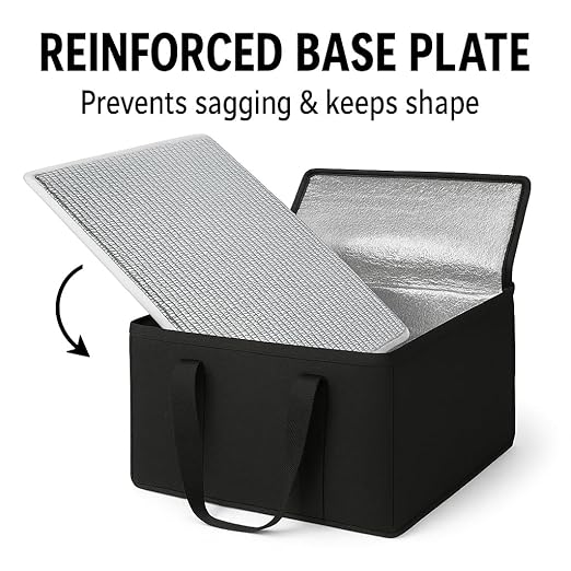 Additional Bottom Plate 2-Pack XXXL Insulated Food Delivery Bag Cooler Bags - Image 3