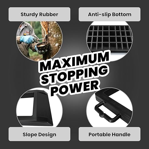 Rubber Heavy Duty Pallet Jack Rubber Wheel Chock 2 Pack, Premium Pallet Jack - Image 4