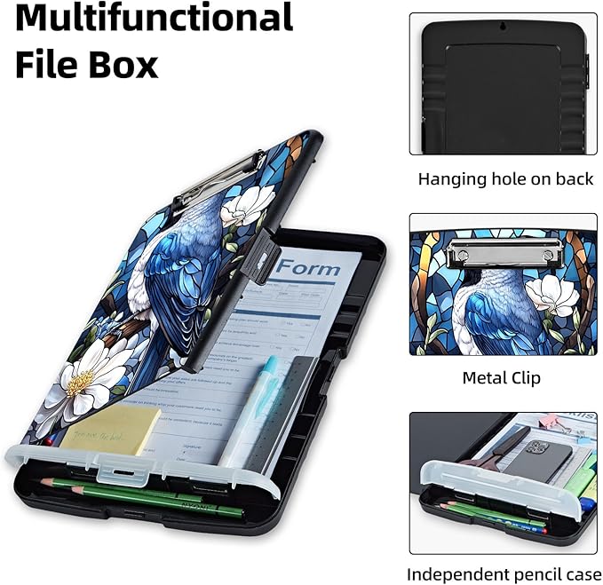 Clipboard with Storage Box & Pen Holder, Heavy Duty Clip Boards 8.5x11 - Image 3