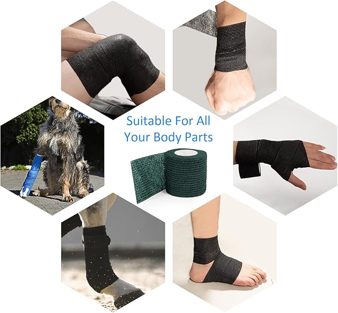 12Pcs 2inch x 5 Yards Self Adhesive Bandage Wrap Elastic Bandage Wrap Self - Image 7
