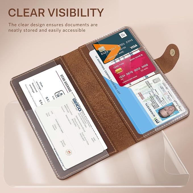 CoBak Genuine Leather Car Registration and Insurance Holder–Luxury Vehicle - Image 5