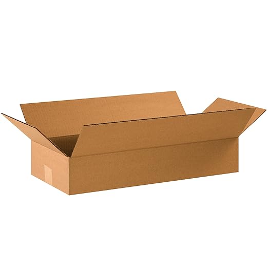 TAPE LOGIC 22x10x4 Flat Corrugated Boxes, 22L x 10W x 4H, Storage Box by TapeLogic