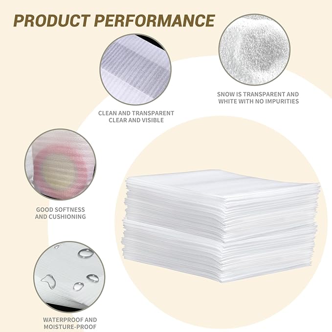 100 Pack 8'' x10'' Cushion Foam Pouches, Moving Supplies - Image 2