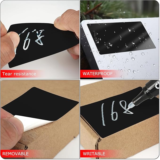 Black Rectangle Stickers 3 x 2 Inch Color Coding Labels Vinyl Roll - Image 3
