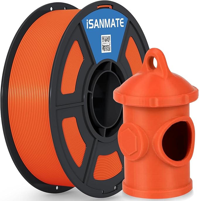 iSANMATE ASA Filament 1.75mm Orange 1KG, UV & Weather Resistant 3D Printer by iSANMATE