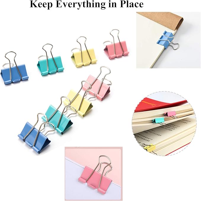Ufmarine Small Binder Clips 1 inch Length, - Image 5