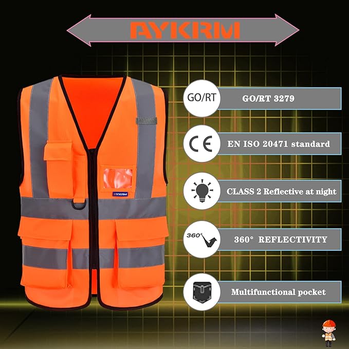 A-SAFETY High Visibility Reflective Safety Vest Customize Logo - Image 4