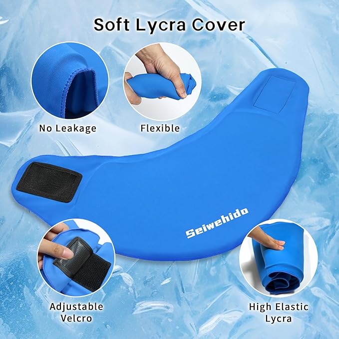 Neck Ice Pack Wrap Cooling Cervical Brace- Upgraded Reusable Hot & Cold - Image 3